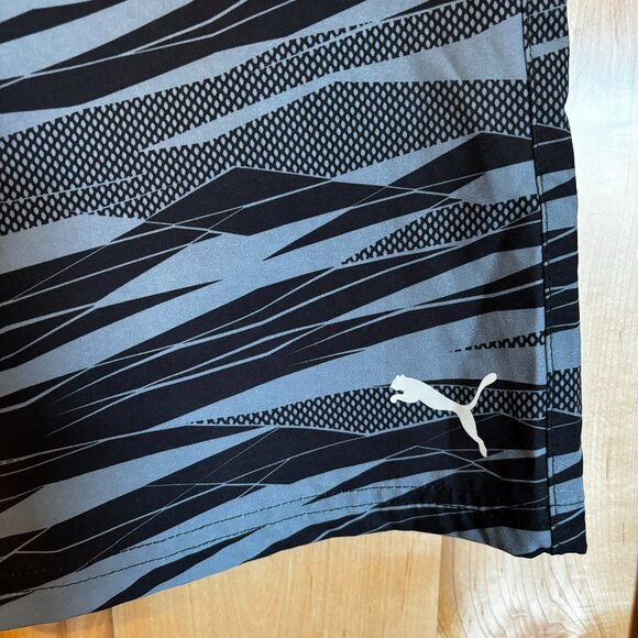 Puma Active Hybrid Shorts Quick Dry Swim Athletic Stretch Size 12 Gray Black - Picture 3 of 5